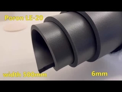 Zwarte PORON INOAC Foam LE-20 Hoog terugslag 6,0 mm rubber ondersteund schuim