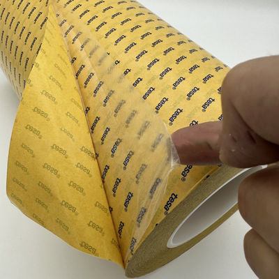 kopen TESA 68594 Doorzichtige hoge viscositeit, vochtbestendige dubbelzijdige kleeffilm van PET voor het slijpsnijden online vervaardiging