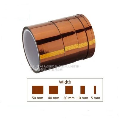kopen Elektronische Componenten Amber 0.03mm Kapton Polyimide Band, Kapton-het Voltage van de Bandisolatie online vervaardiging