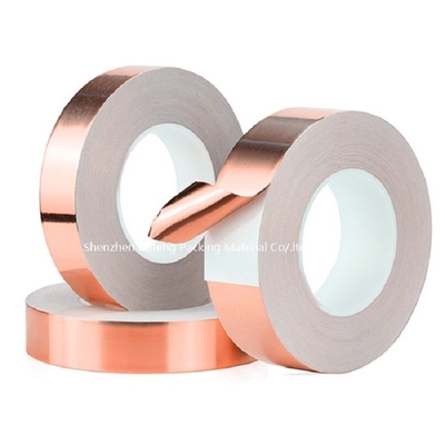 kopen koperen folieband 20~120 μm dik voor elektronische afscherming geleidende kleefband online manufacture