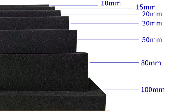 C4305 Ontvlambaar Neopreen Rubber Foam Sponge Sheets Materiaal 1mm~30mm Dikte Zwarte kleur